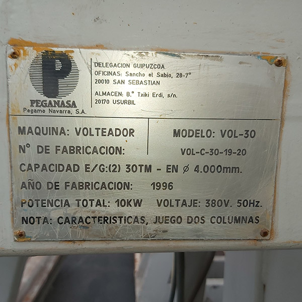 Volteador de piezas